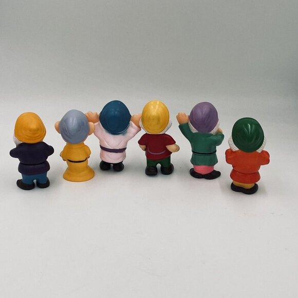 Vintage Walt Disney Productions Lot of 6 Dwarfs Squeaky Toys Hong Kong - Picture 7 of 11